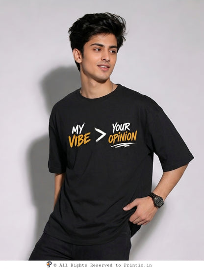 Vibe Over Opinion Oversized Unisex Tee