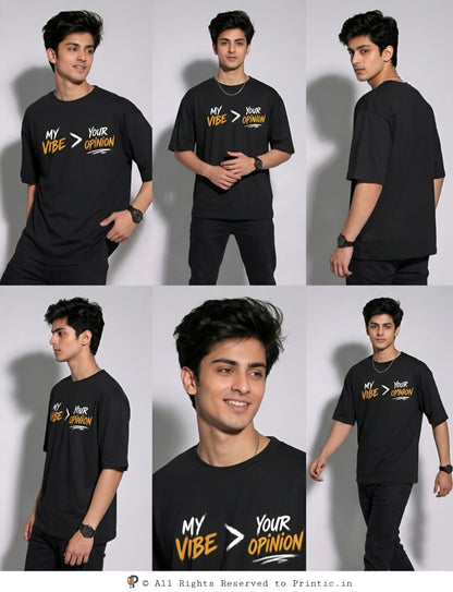 Vibe Over Opinion Oversized Unisex Tee