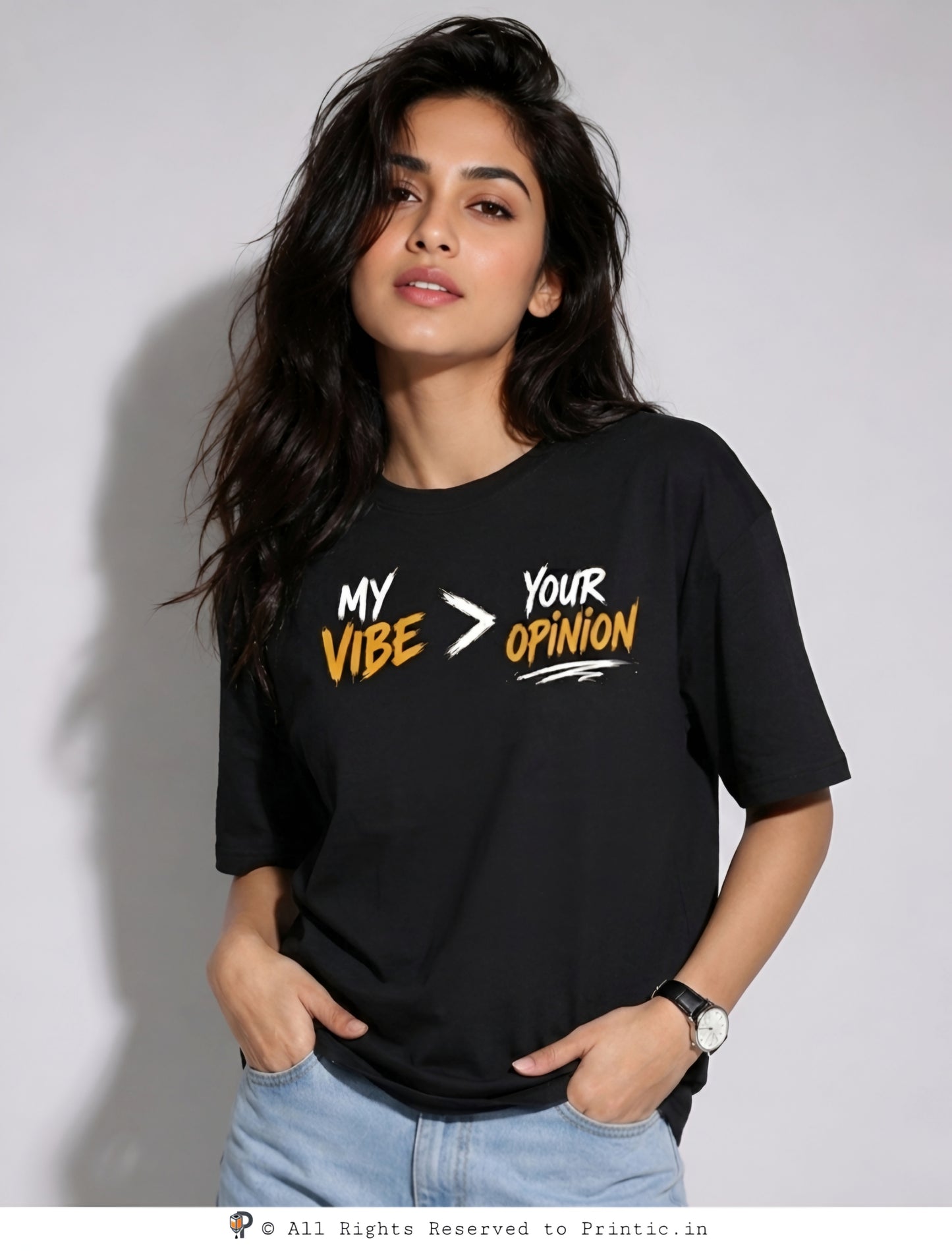 Vibe Over Opinion Oversized Unisex Tee