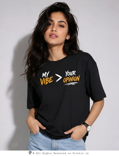 Vibe Over Opinion Oversized Unisex Tee