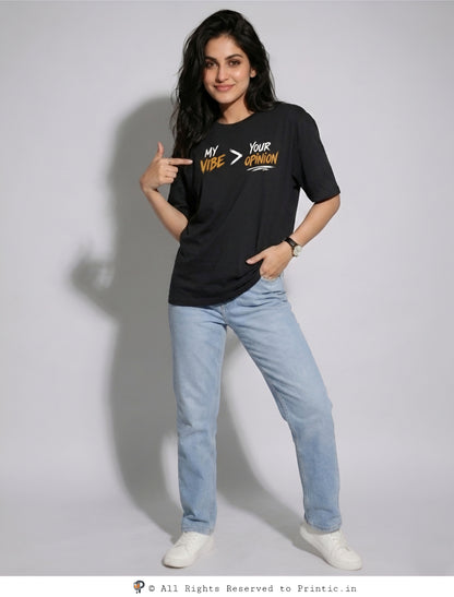 Vibe Over Opinion Oversized Unisex Tee