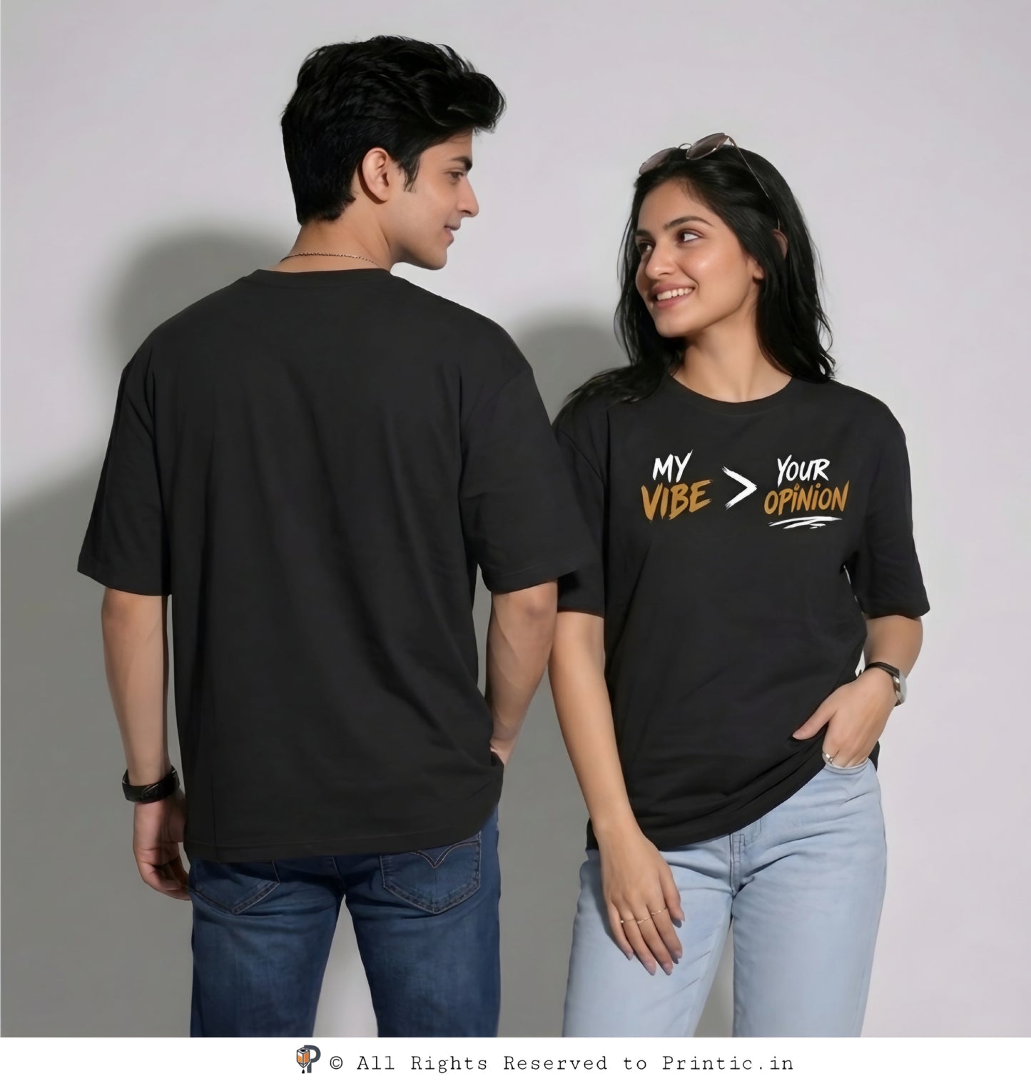 Vibe Over Opinion Oversized Unisex Tee
