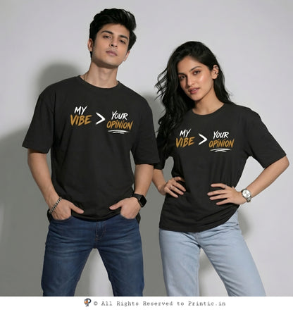 Vibe Over Opinion Oversized Unisex Tee