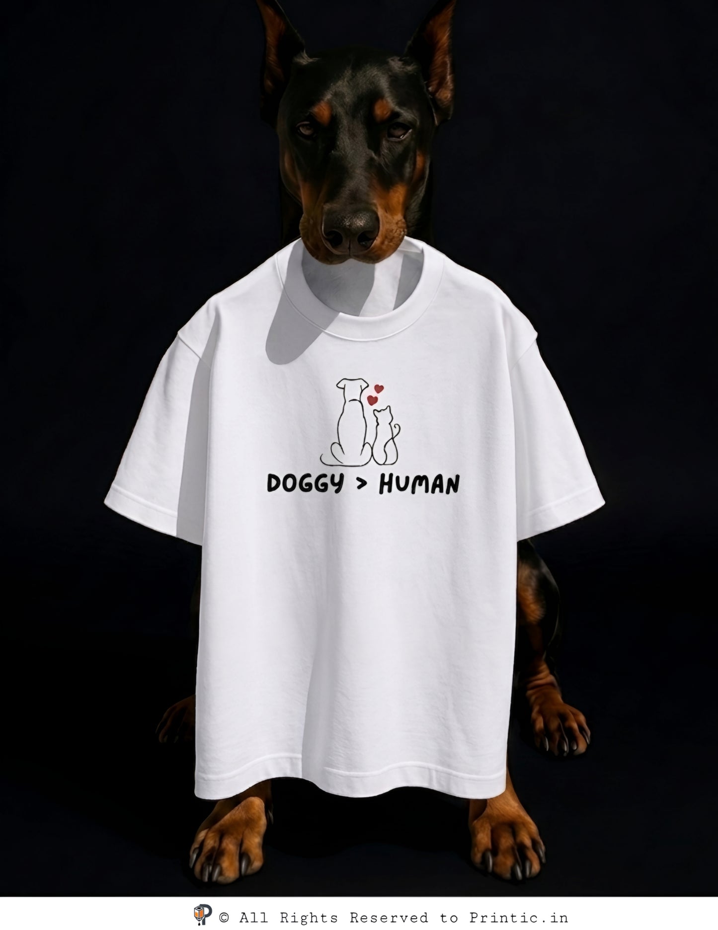Paws Over People Oversized Unisex Tee