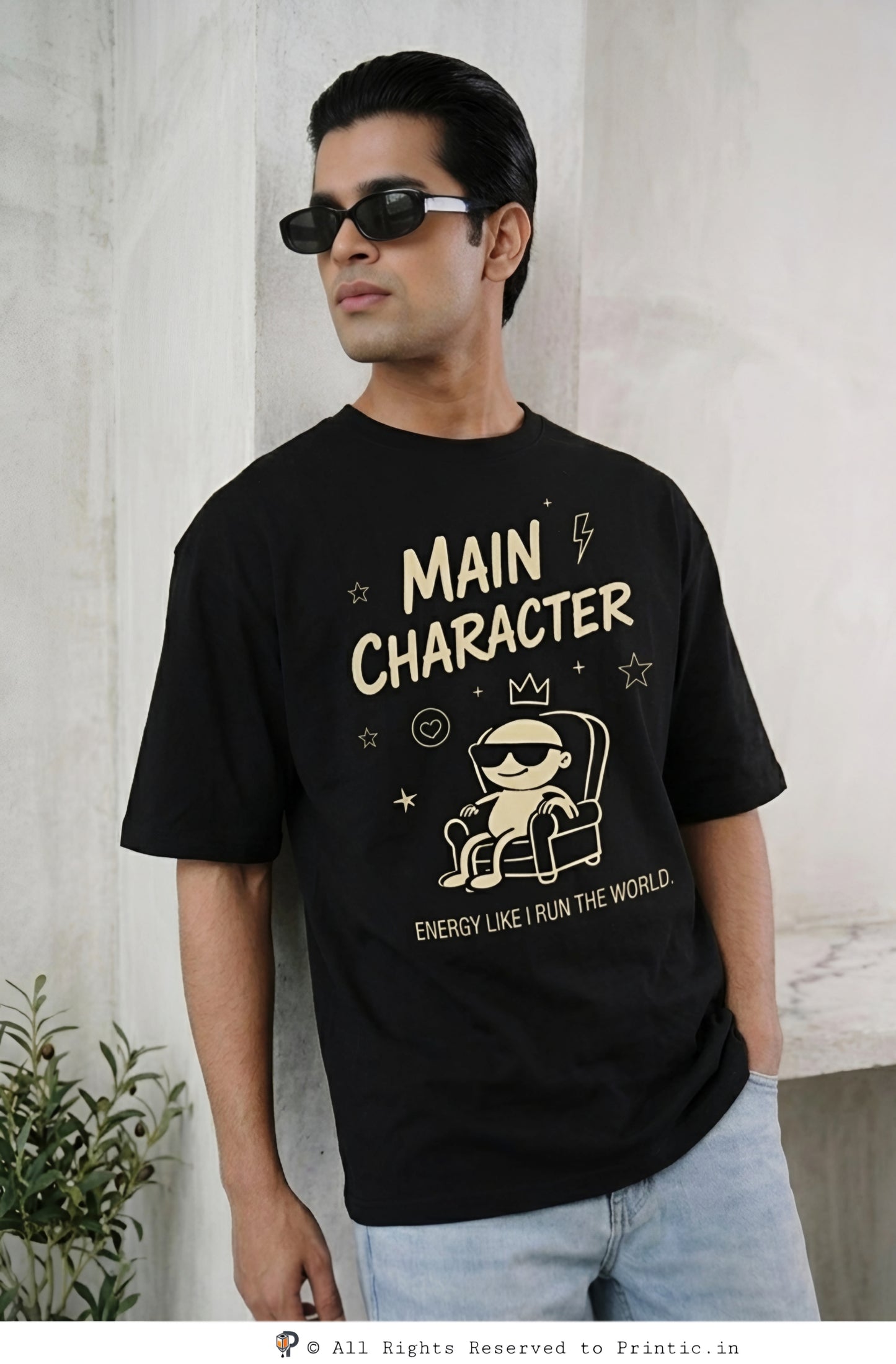 Main Character Energy Oversized Tee