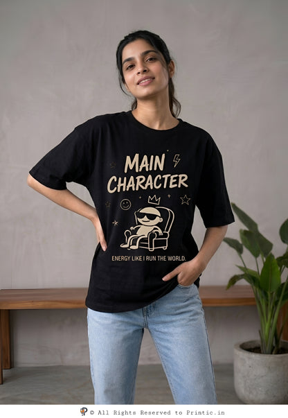 Main Character Energy Oversized Tee