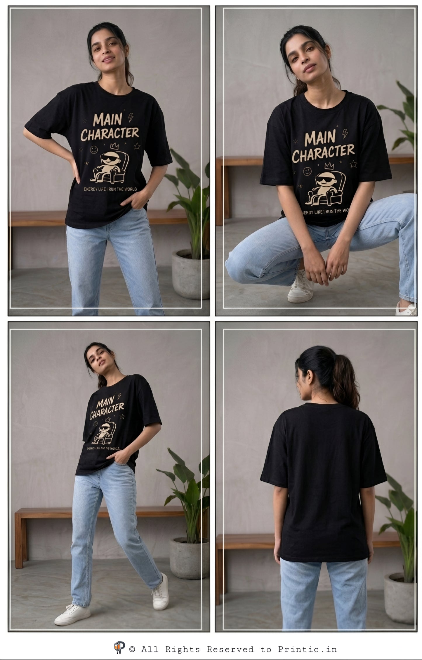 Main Character Energy Oversized Tee