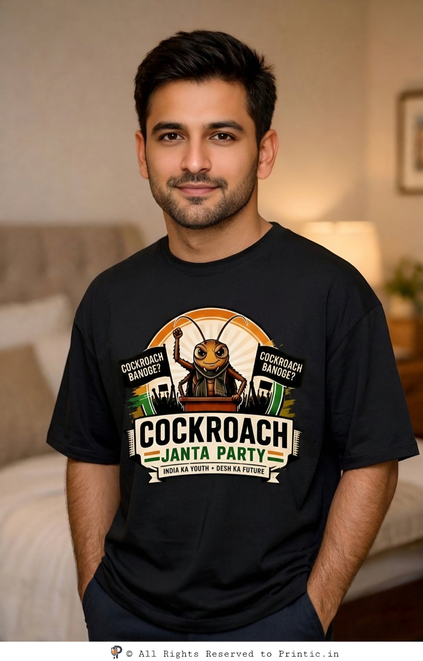 Cockroach Janta Party Unisex Oversized Tee