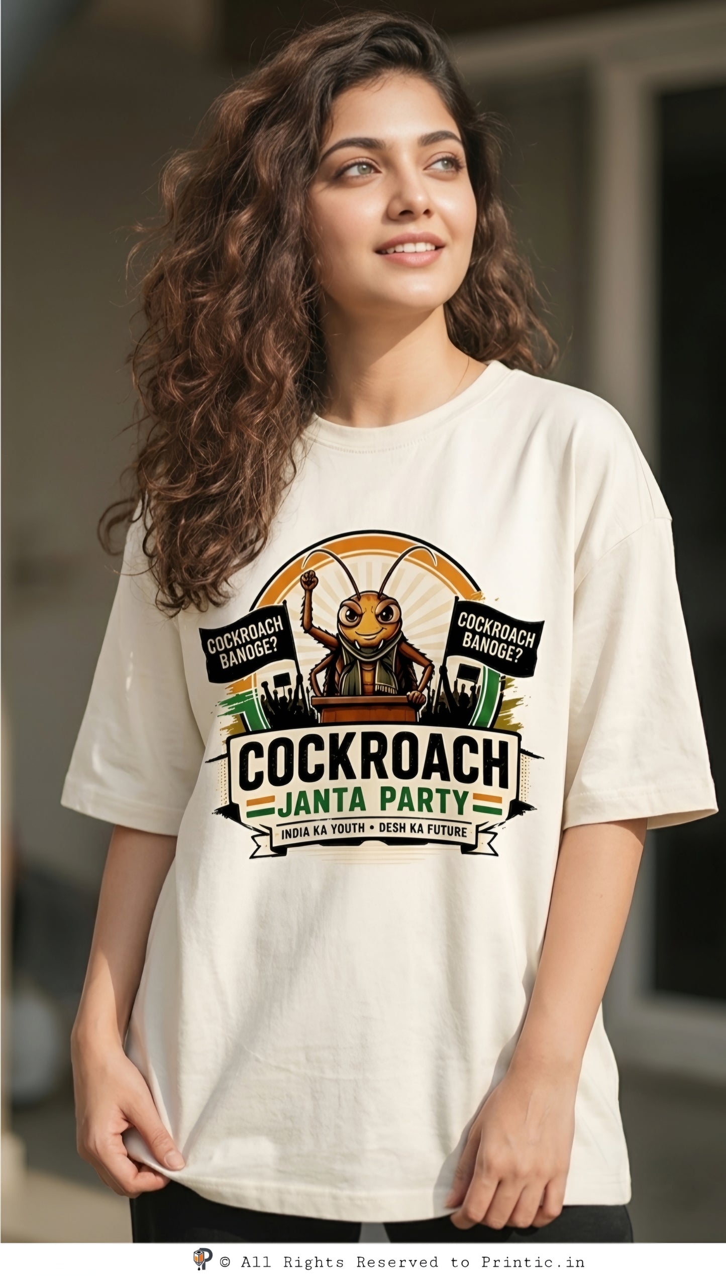 Cockroach Janta Party Unisex Oversized Tee