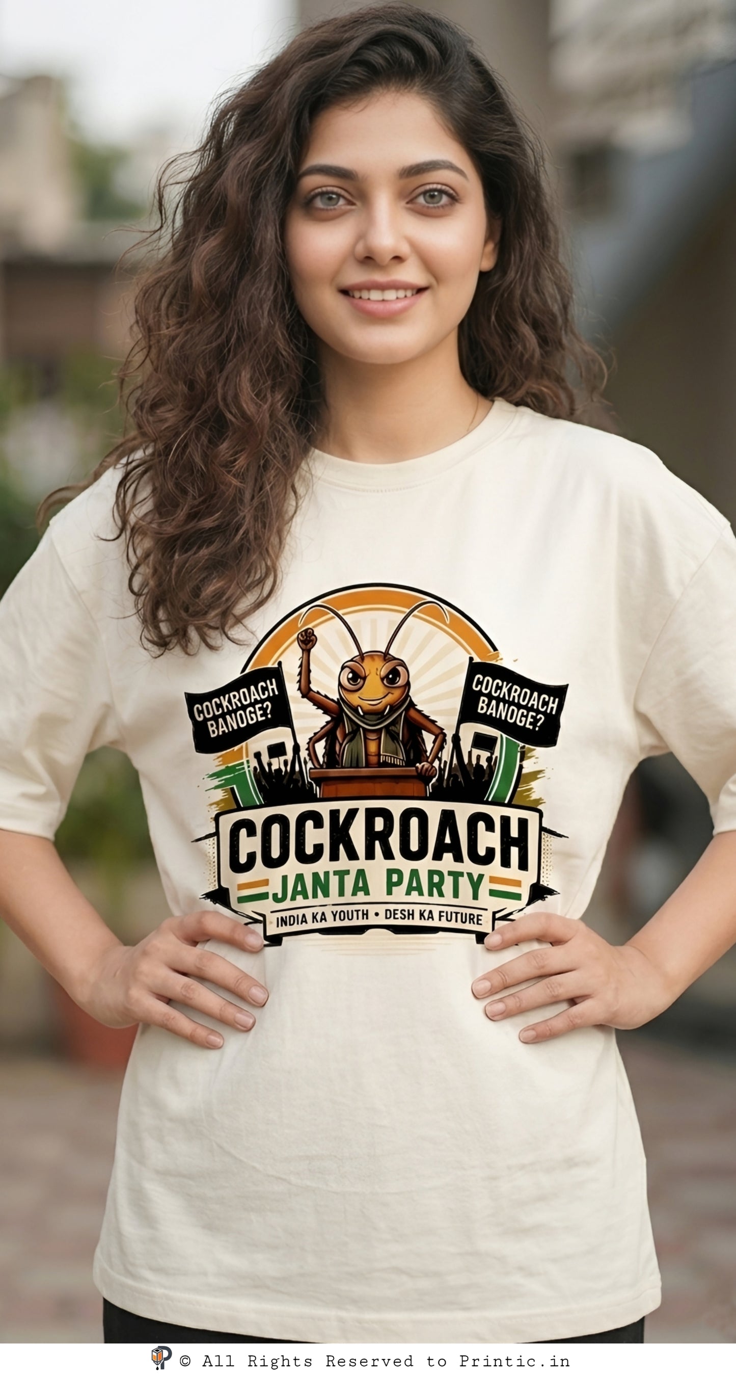 Cockroach Janta Party Unisex Oversized Tee